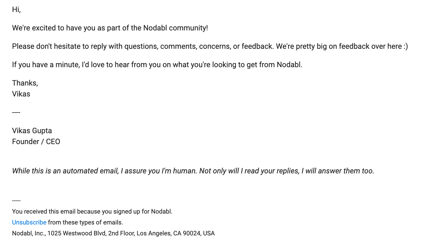 Nodabl Welcome email 3