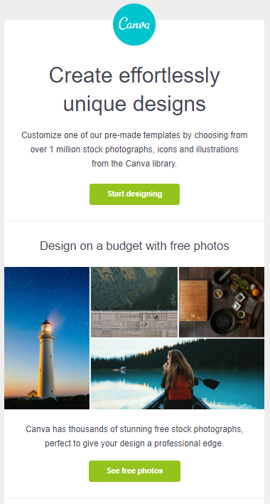 canva onboarding email