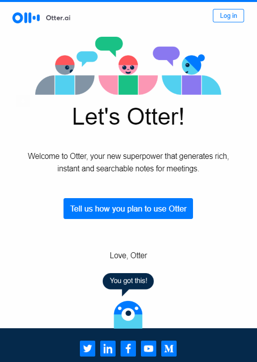 Otter onboarding email