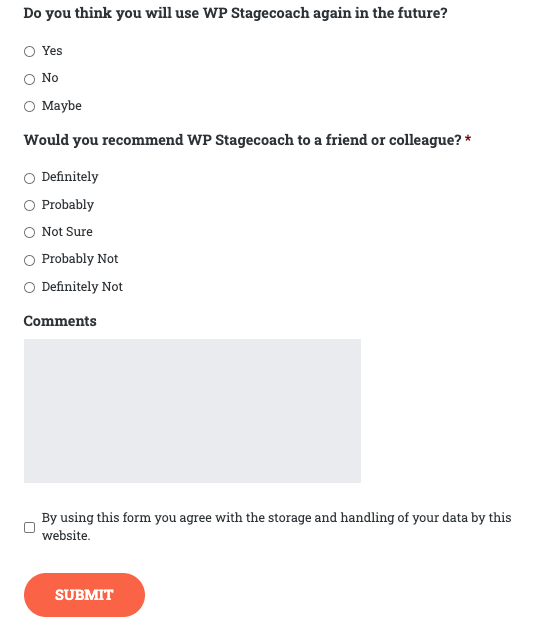 cancellation survey example