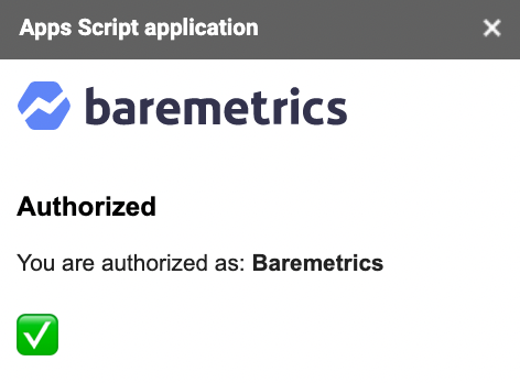 Screen Shot 2021-05-17 at 17.04.02 baremetrics google sheets integration authorize